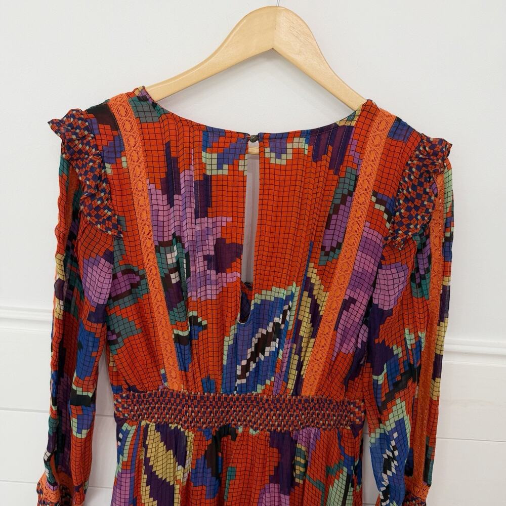 Women’s Anthropologie Tropical Maxi Dress Colorful Size Small S - Picture 8 of 9